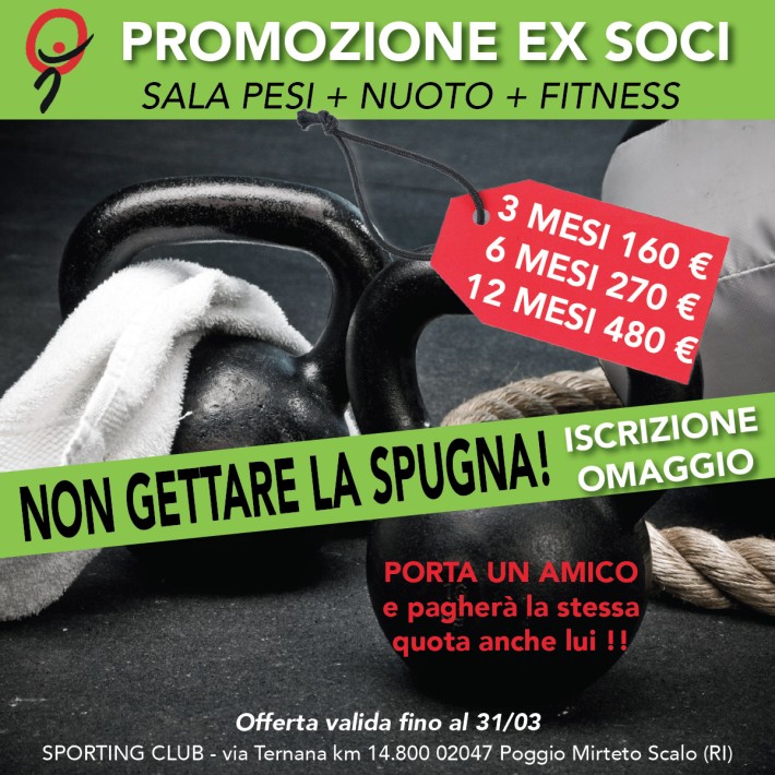 NUOVA PROMOZIONE!! FORZA EX SOCI!!