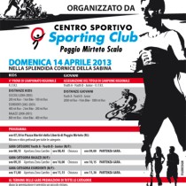 Dominca 14 Aprile 1°DUATHLON di Poggio Mirteto per KIDS E GIOVANI